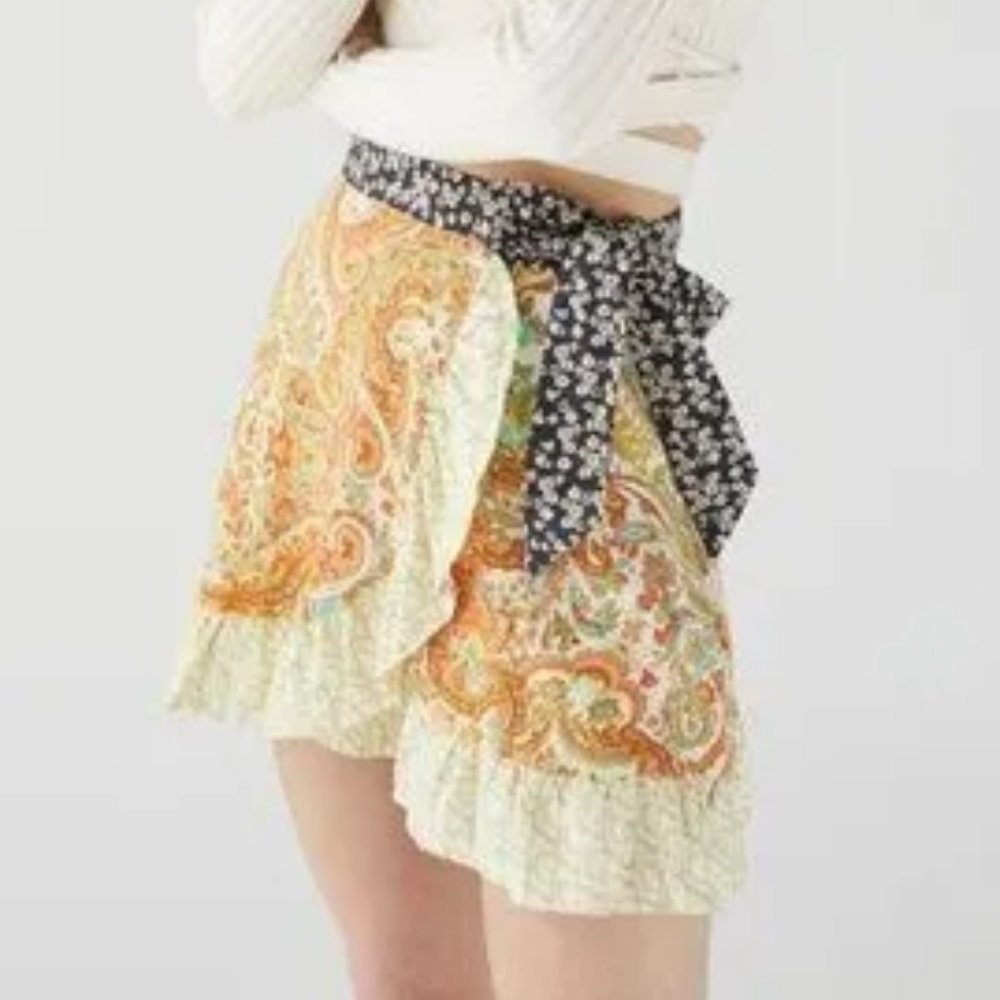 Urban Outfitters Toni Mini Wrap Skirt, size medium, NWOT